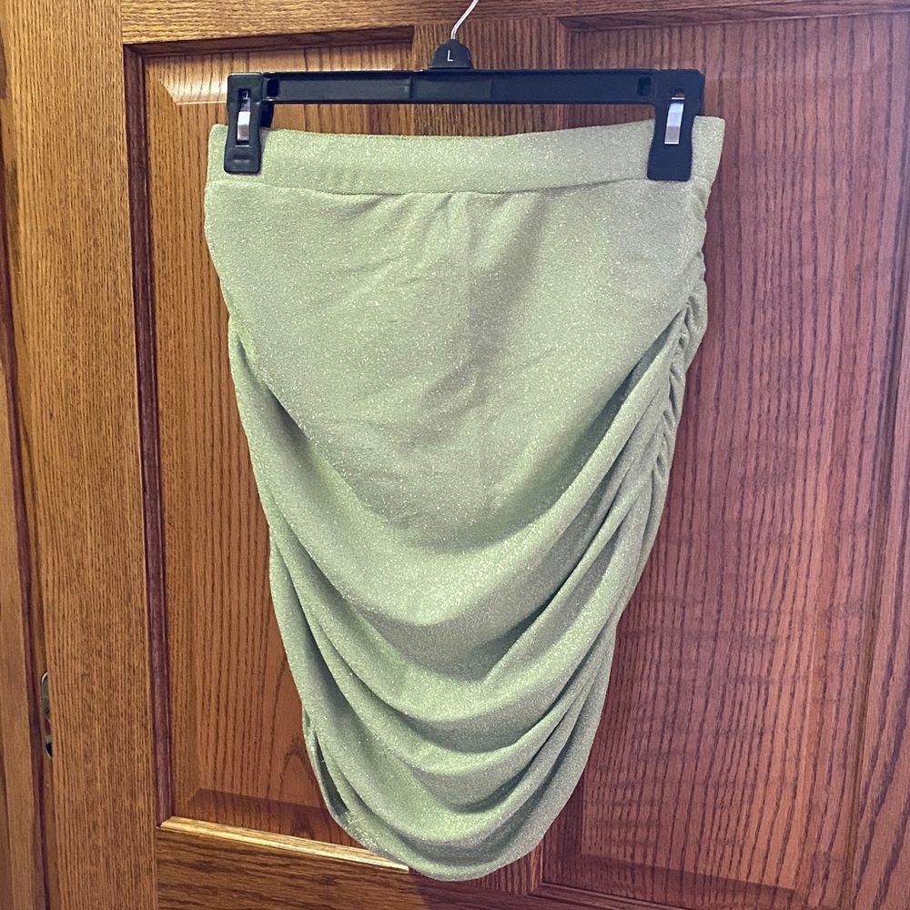 Lulu's Mint Asymmetrical Skirt